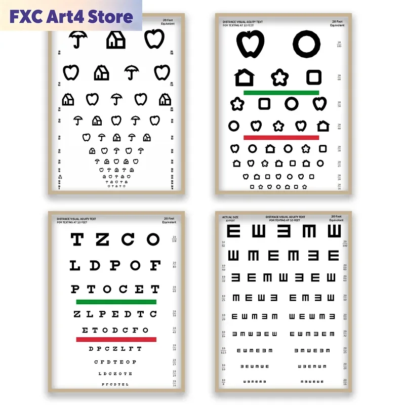 Wall Texture Spray - Frameless Professional Vision Testing Chart Canvas