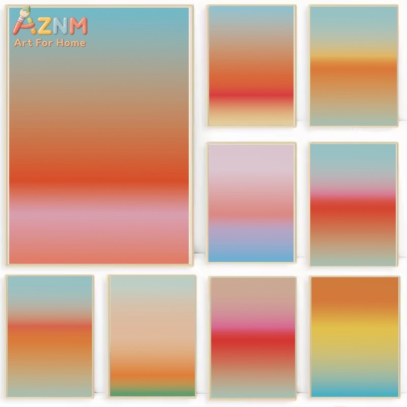 Wall Texture Spray - AZNM Modern Abstract Gradient Aura Canvas