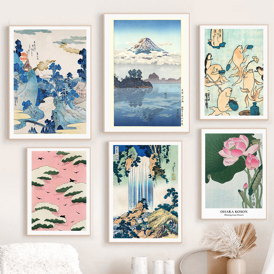 Wall Texture Spray - Hokusai Ohara Koson Japanese Art Poster