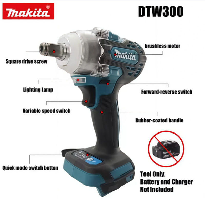 Makita DTW300 18V Brushless Co - đánh giá và giá Makita Drill Dtw300