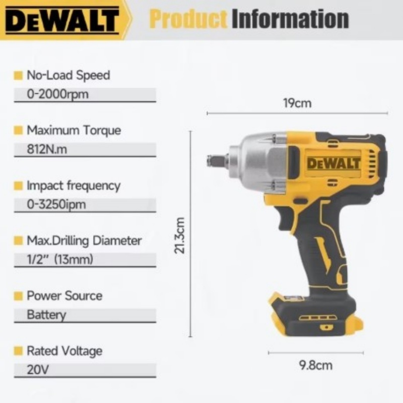 DEWALT DCF892 High Torque Brus - đánh giá và giá Home Improvement Warehouse