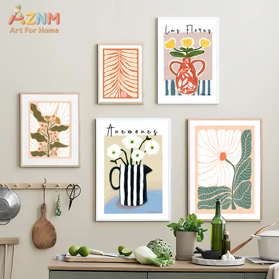 AZNM Boho Floral Canvas Wall A - đánh giá và giá Wall Texture Spray